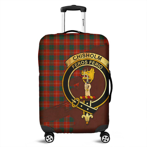 Chisholm Ancient Tartan Crest Luggage Cover Oldest Style