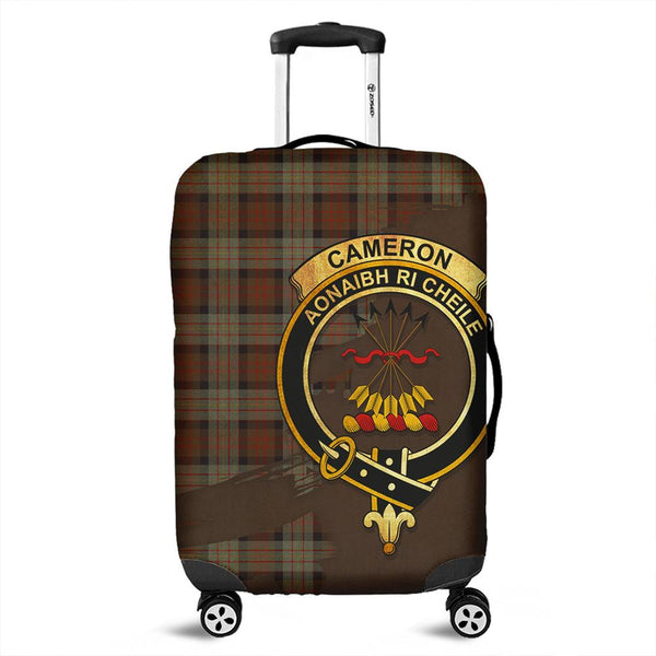 Cameron of Erracht Weathered Tartan Crest Luggage Cover Oldest Style