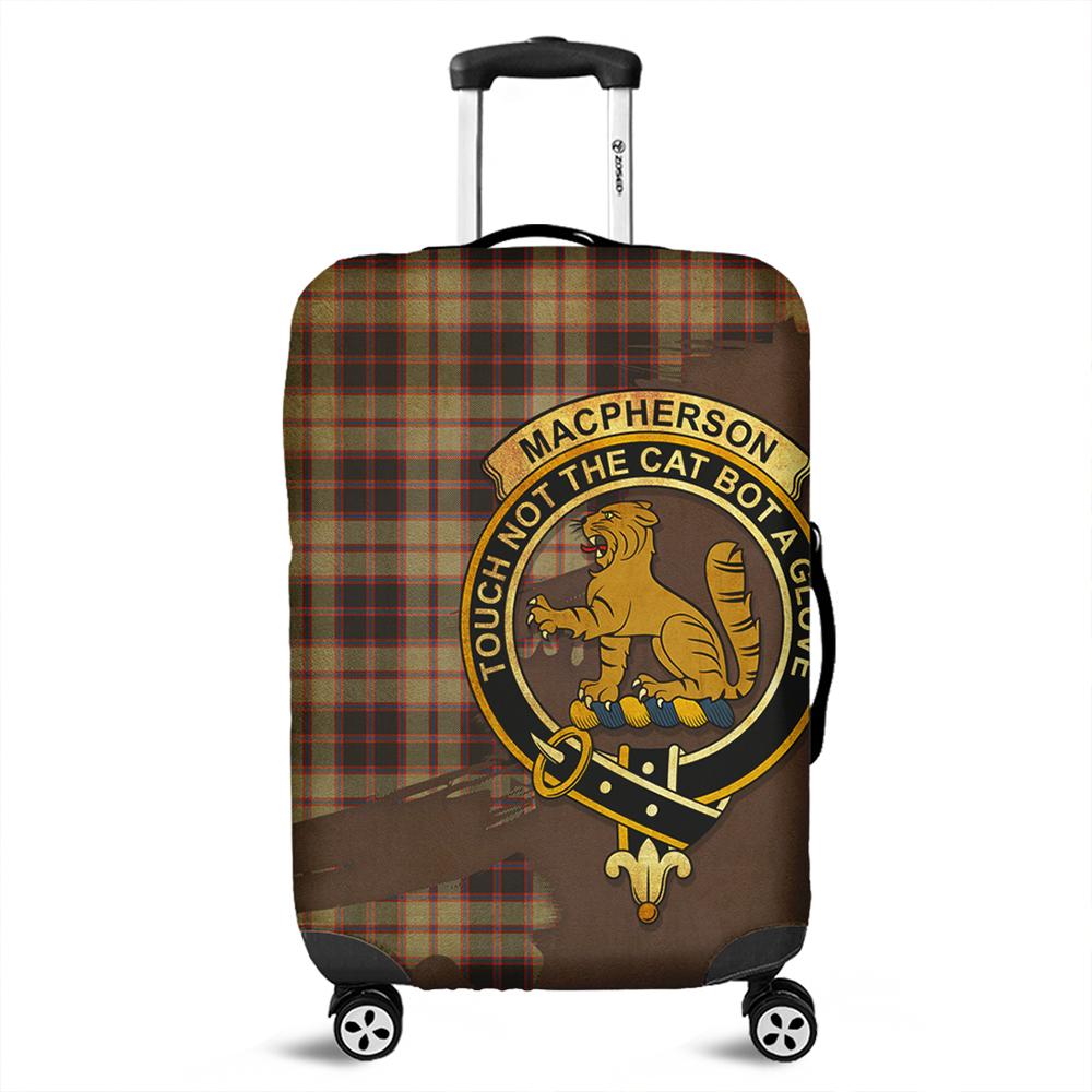 MacPherson Hunting Ancient Tartan Crest Luggage Cover Oldest Style