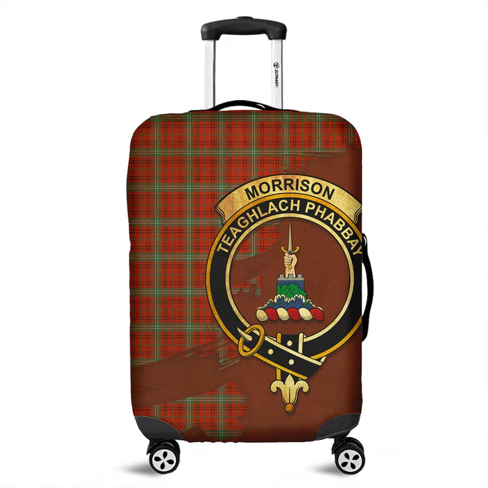 Morrison Red Ancient Tartan Crest Luggage Cover Oldest Style