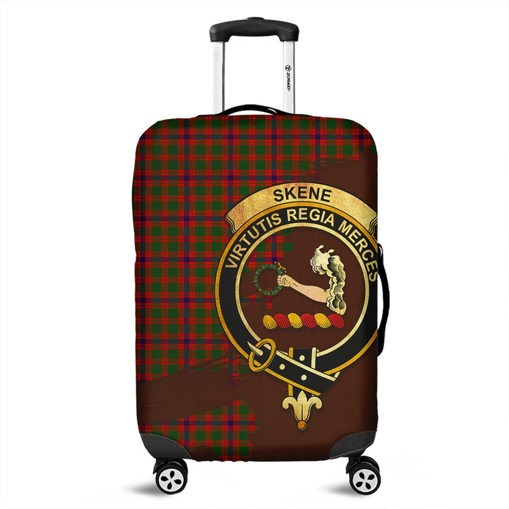 Skene Modern Tartan Crest Luggage Cover Oldest Style