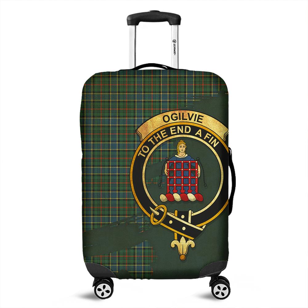 Ogilvie Hunting Ancient Tartan Crest Luggage Cover Oldest Style