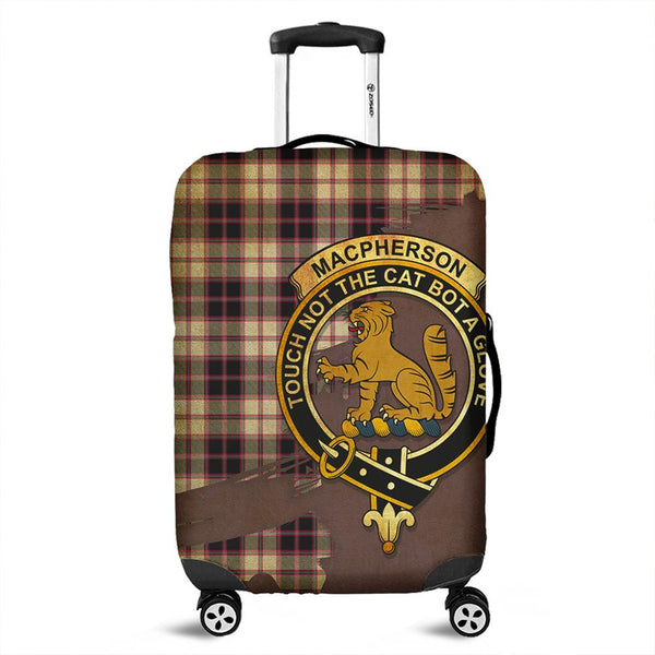 MacPherson Hunting Modern Tartan Crest Luggage Cover Oldest Style