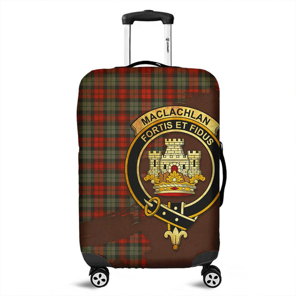 MacLachlan Weathered Tartan Crest Luggage Cover Oldest Style