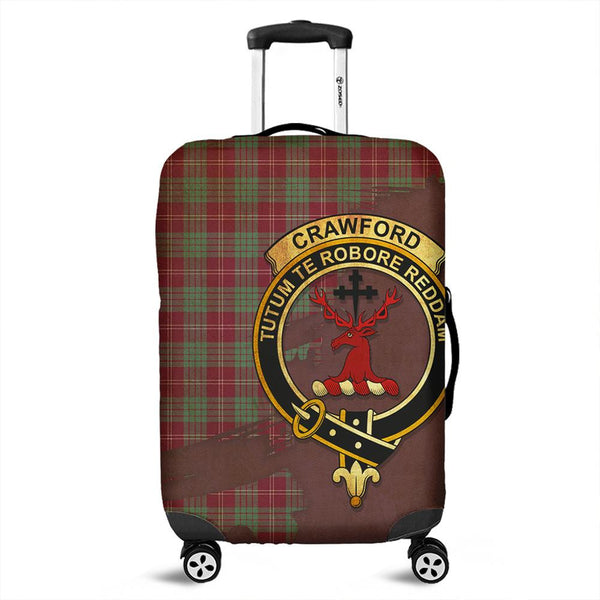 Crawford Ancient Tartan Crest Luggage Cover Oldest Style