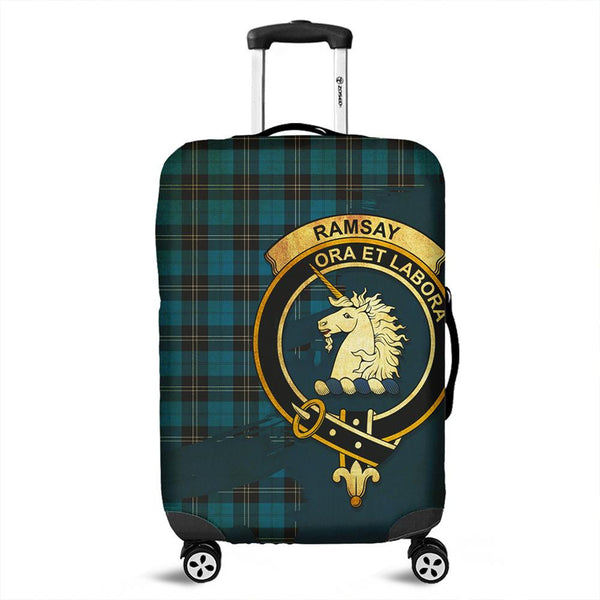 Ramsay Blue Ancient Tartan Crest Luggage Cover Oldest Style