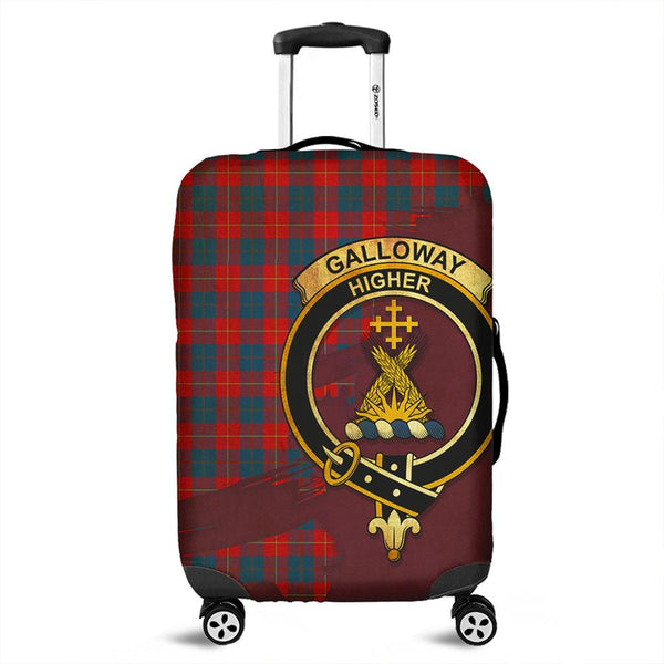 Galloway Red Tartan Crest Luggage Cover Oldest Style