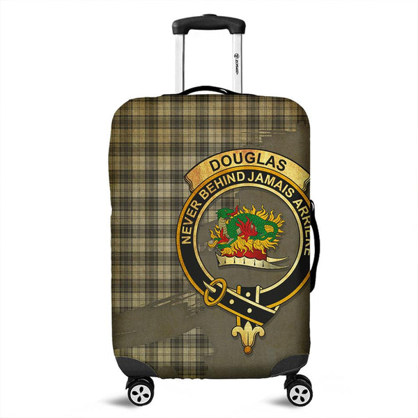 Douglas Grey Modern Tartan Crest Luggage Cover Oldest Style