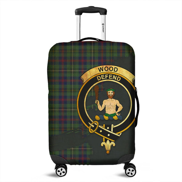 Wood Modern Tartan Crest Luggage Cover Oldest Style