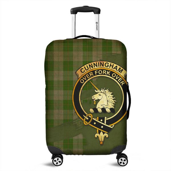 Cunningham Dress Green Dancers Tartan Crest Luggage Cover Oldest Style