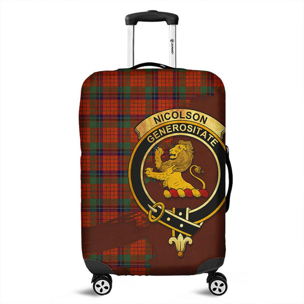 Nicolson Ancient Tartan Crest Luggage Cover Oldest Style