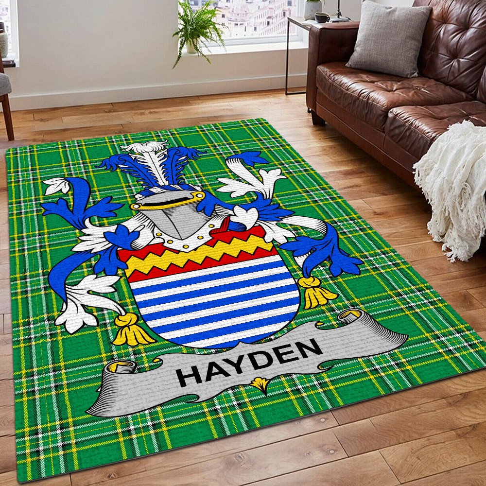 Proud Irish Heritage Area Rug, Hayden Or O'Hayden Ireland Irish National Tartan Rug, Gifts for Irish