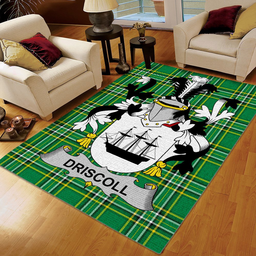 Tartan Rug, Northern Ireland Area Rug, Driscoll Or O'Driscoll Ireland Irish National Tartan Rug, Gifts for Irish