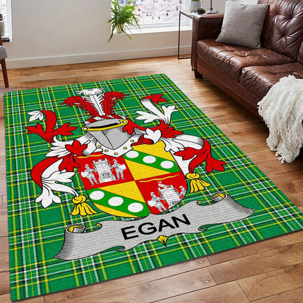 Proud Irish Heritage Women Area Rug, Irish Printing Floor Mat Carpet, Egan Or Mcegan Ireland Irish National Tartan Rug, Gifts for Ireland