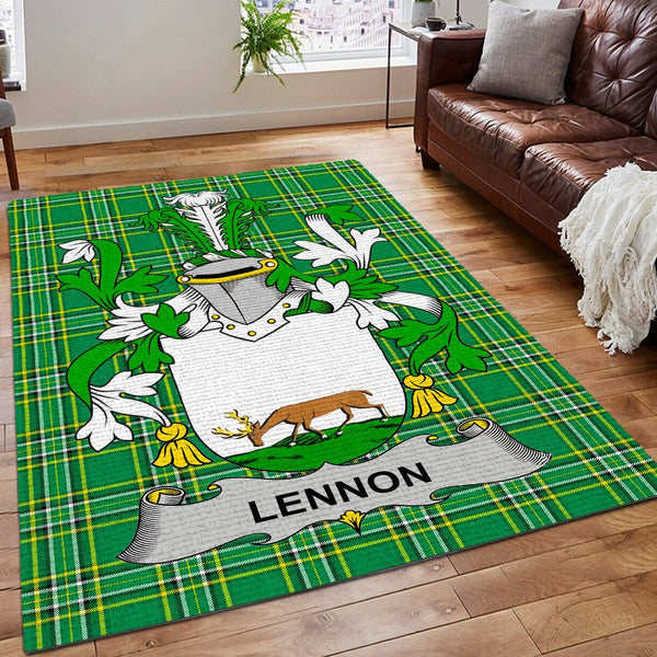 Ireland Printing Floor Mat Carpet, Scottish Tartan Bear Rug, Lennon Or O'Lennon Ireland Irish National Tartan Rug, Gifts for Ireland