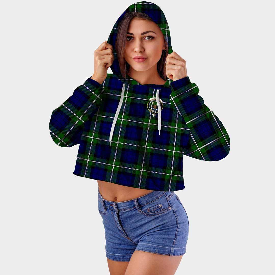 Forbes Modern Clan Badge Classic Tartan Croptop Hoodie