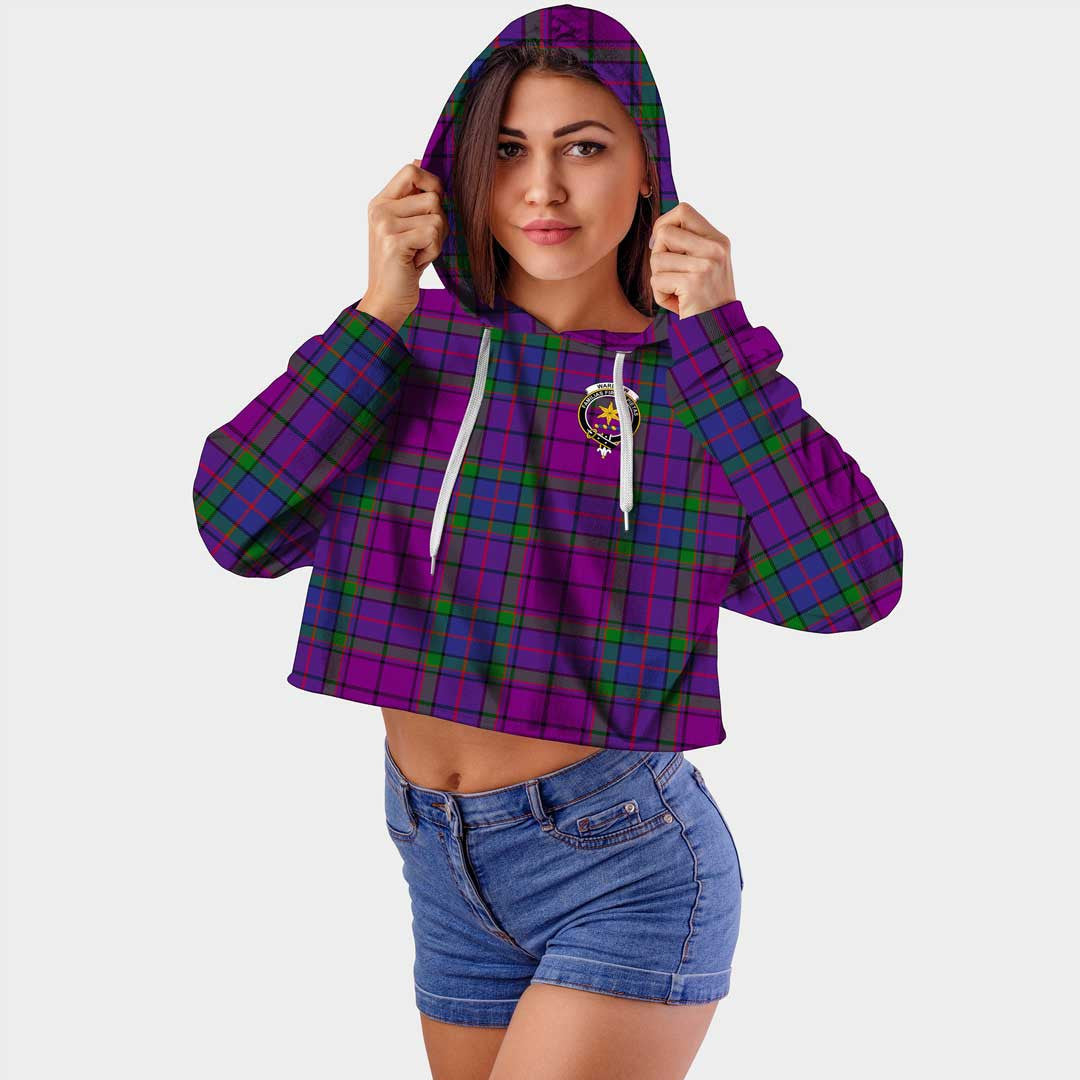 Wardlaw Modern Clan Badge Classic Tartan Croptop Hoodie