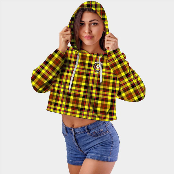 Jardine Clan Badge Classic Tartan Croptop Hoodie