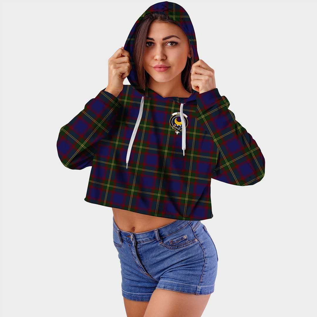 Durie Clan Badge Classic Tartan Croptop Hoodie