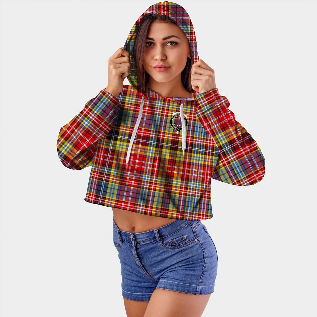 Ogilvie Clan Badge Classic Tartan Croptop Hoodie