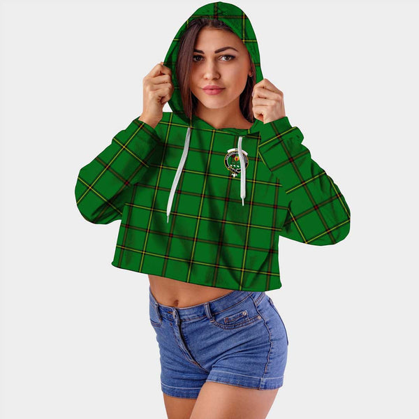 Don (Tribe of Mar) Clan Badge Classic Tartan Croptop Hoodie