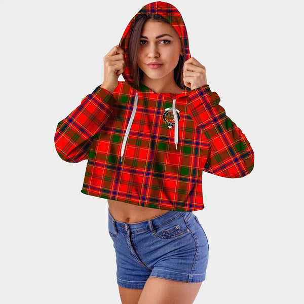 Munro Modern Clan Badge Classic Tartan Croptop Hoodie