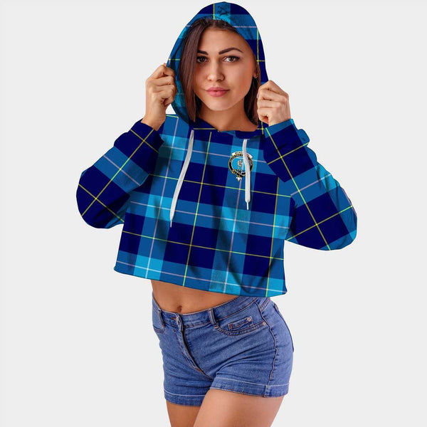 McKerrell Clan Badge Classic Tartan Croptop Hoodie