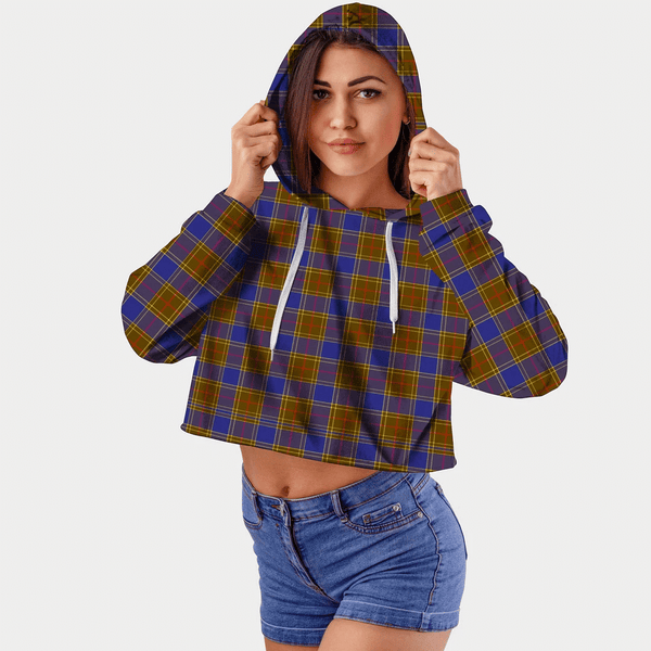 Balfour Modern Tartan Crop Top Hoodie