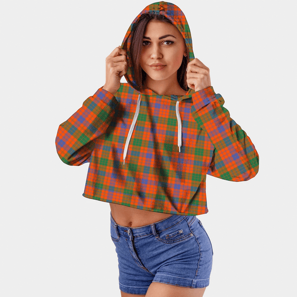 Ross Ancient Tartan Crop Top Hoodie