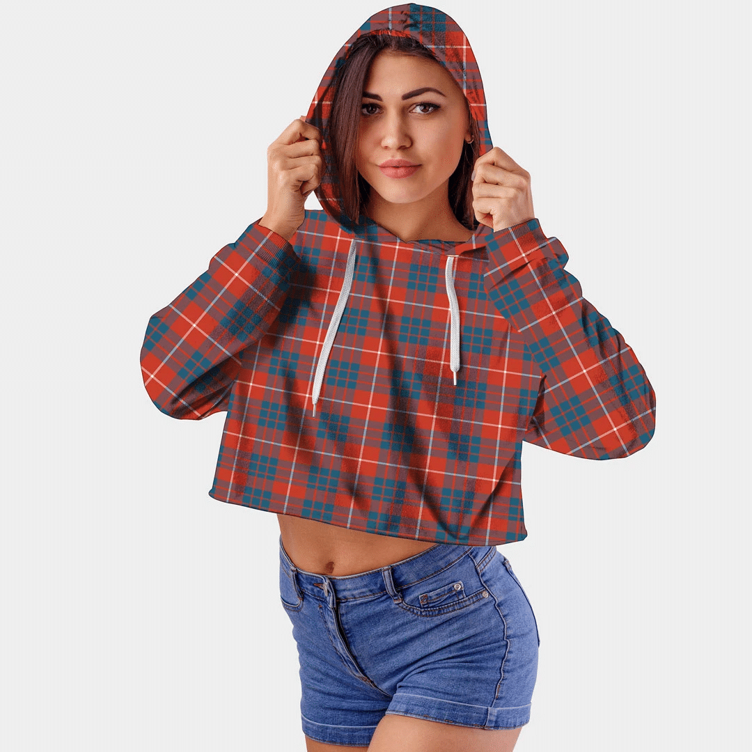 Hamilton Ancient Tartan Crop Top Hoodie