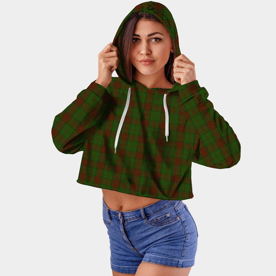 Maxwell Hunting Tartan Crop Top Hoodie