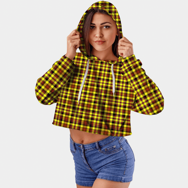 Jardine Tartan Crop Top Hoodie