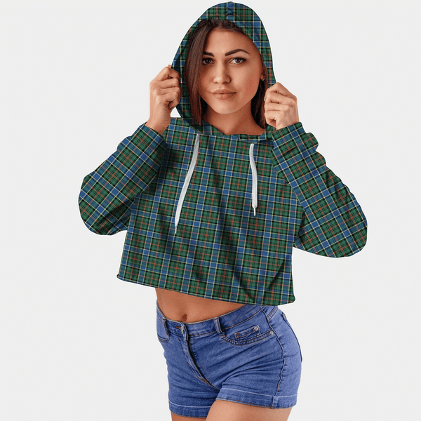 Ogilvie Hunting Modern Tartan Crop Top Hoodie