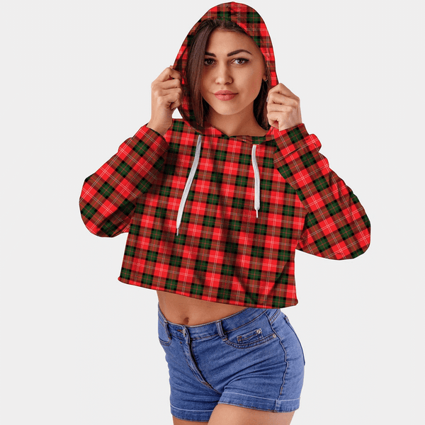 Nesbitt Modern Tartan Crop Top Hoodie