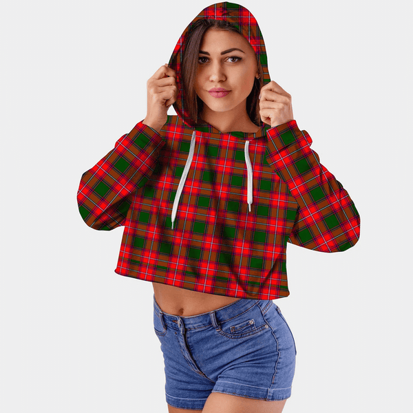 Rattray Modern Tartan Crop Top Hoodie