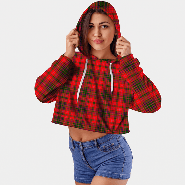 MacDougall Modern Tartan Crop Top Hoodie