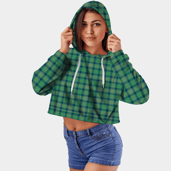 Kennedy Ancient Tartan Crop Top Hoodie