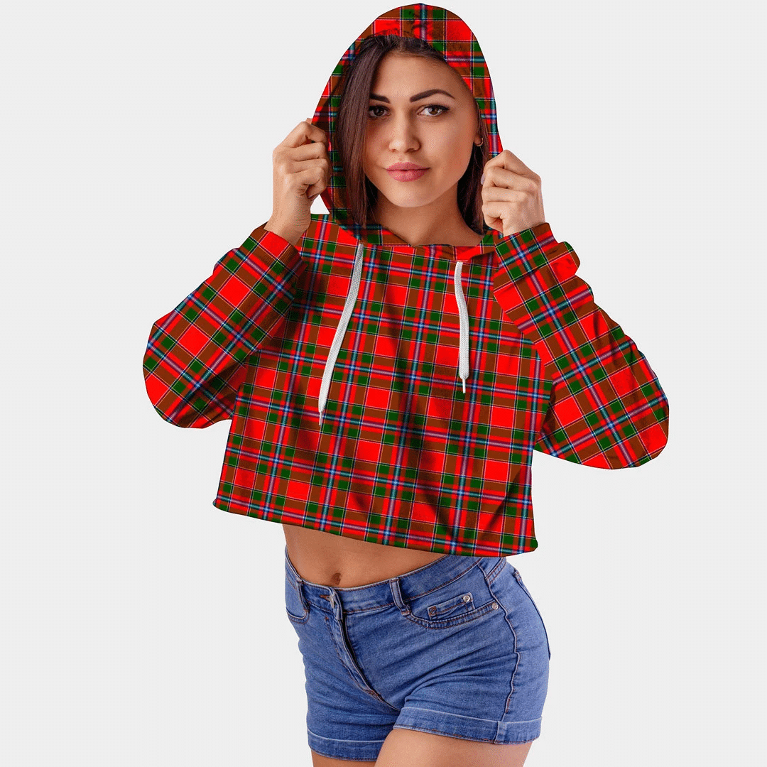 Perthshire District Tartan Crop Top Hoodie