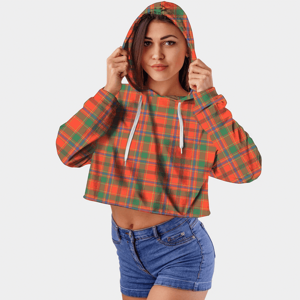 Munro Ancient Tartan Crop Top Hoodie