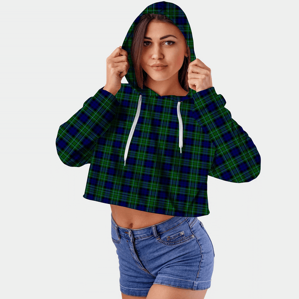 MacCallum Modern Tartan Crop Top Hoodie