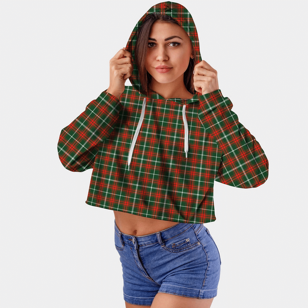 Princess Margaret Tartan Crop Top Hoodie