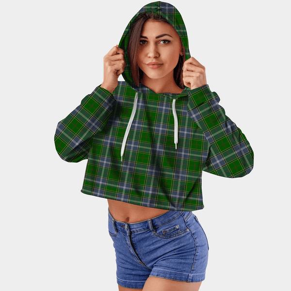 Pringle Tartan Crop Top Hoodie