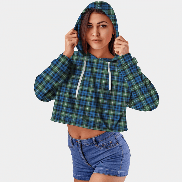 Lamont Ancient Tartan Crop Top Hoodie