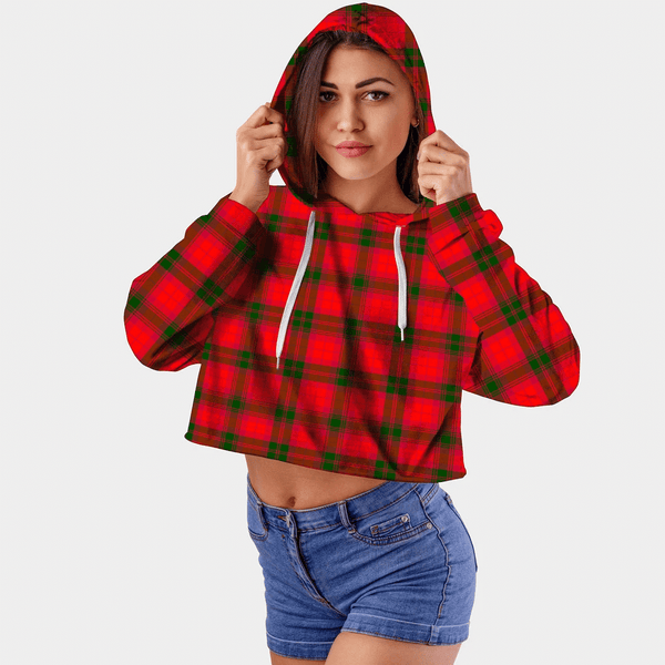 MacNab Modern Tartan Crop Top Hoodie