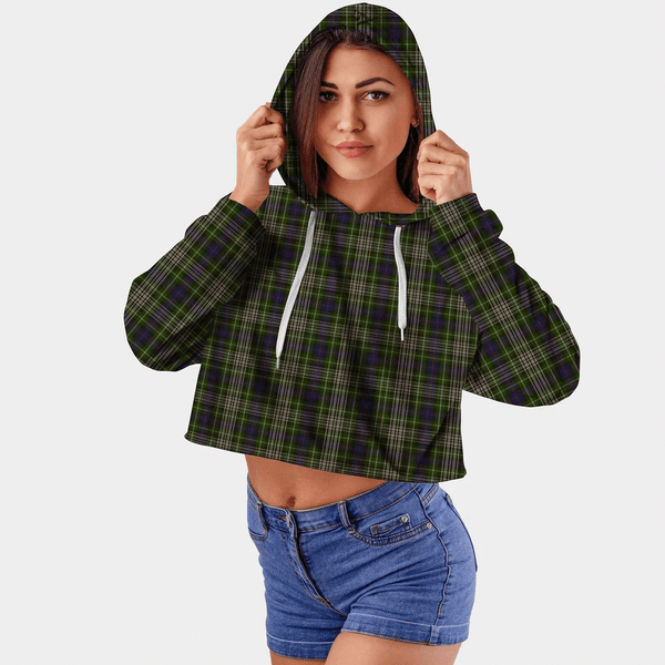 Davidson Tulloch Dress Tartan Crop Top Hoodie