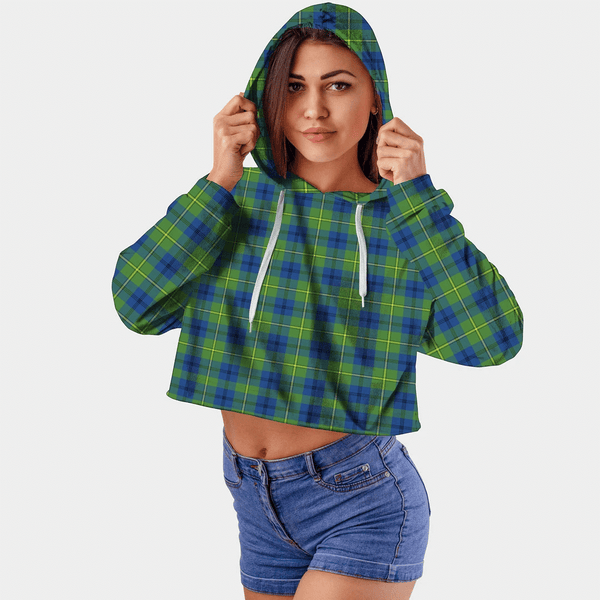 Johnston Ancient Tartan Crop Top Hoodie