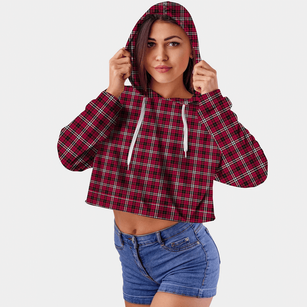 Little Tartan Crop Top Hoodie