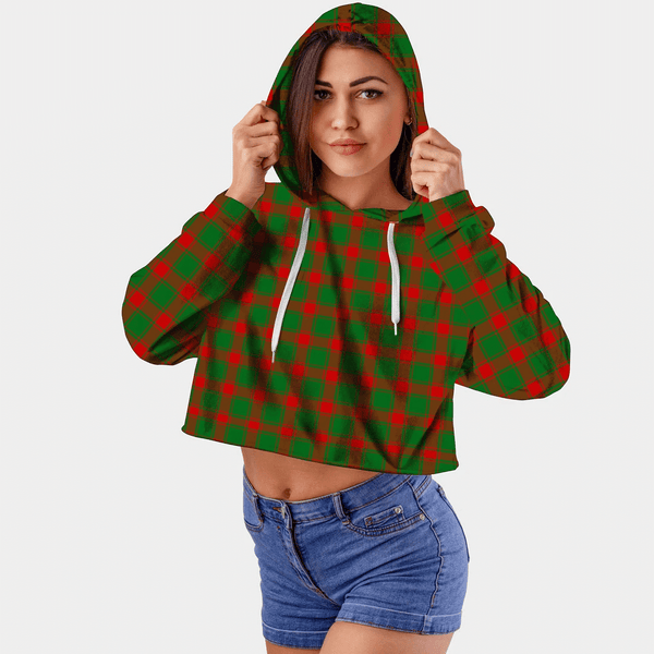 Middleton Modern Tartan Crop Top Hoodie