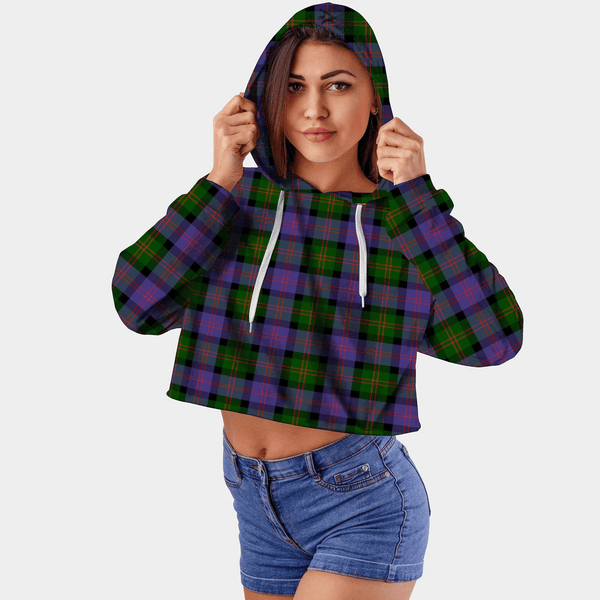 Blair Modern Tartan Crop Top Hoodie