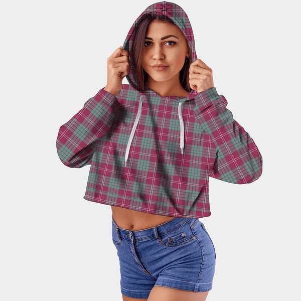 Crawford Ancient Tartan Crop Top Hoodie